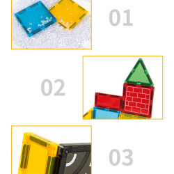 Klocki magnetyczne  LELINO Build 90 szt.