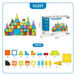 Klocki magnetyczne LELINO Diamond 75 szt.