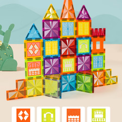 Klocki magnetyczne LELINO Diamond 45 szt.