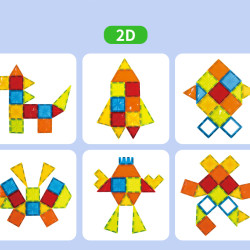 Klocki magnetyczne LELINO Diamond 45 szt.