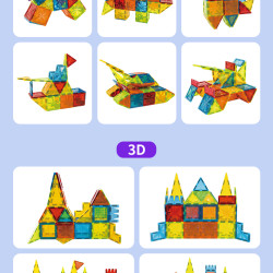 Klocki magnetyczne LELINO Diamond 45 szt.