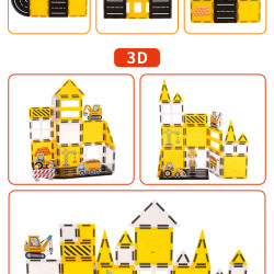 Klocki magnetyczne LELINO Fantasy Engineering 47 szt.