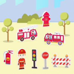 Klocki magnetyczne LELINO Fantasy Fire Control 48 szt.