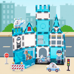 Klocki magnetyczne LELINO Fantasy Policja 42 szt.