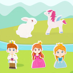 Klocki magnetyczne  LELINO Fantasy Princess 58 szt.