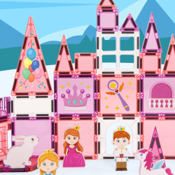 Klocki magnetyczne  LELINO Fantasy Princess 58 szt.