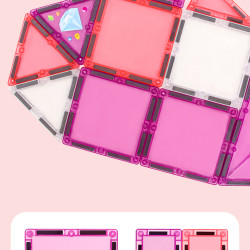 Klocki magnetyczne  LELINO Fantasy Princess 58 szt.