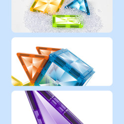 Klocki magnetyczne LELINO Diamond 95 szt.