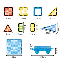 Klocki magnetyczne LELINO Diamond 95 szt.