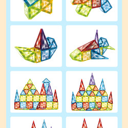 Klocki magnetyczne LELINO Diamond 95 szt.