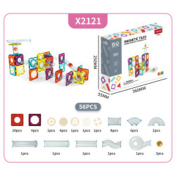 Klocki magnetyczne LELINO Roller 56 szt