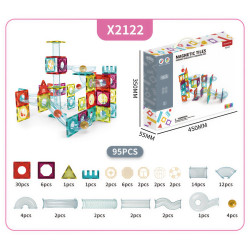 Klocki magnetyczne LELINO Roller 95 szt