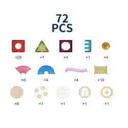 Klocki magnetyczne LELINO Build 50 szt