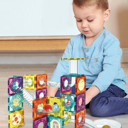 Klocki magnetyczne LELINO Roller 56 szt