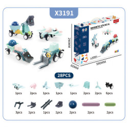 Klocki magnetyczne LELINO Sticks 28 szt.